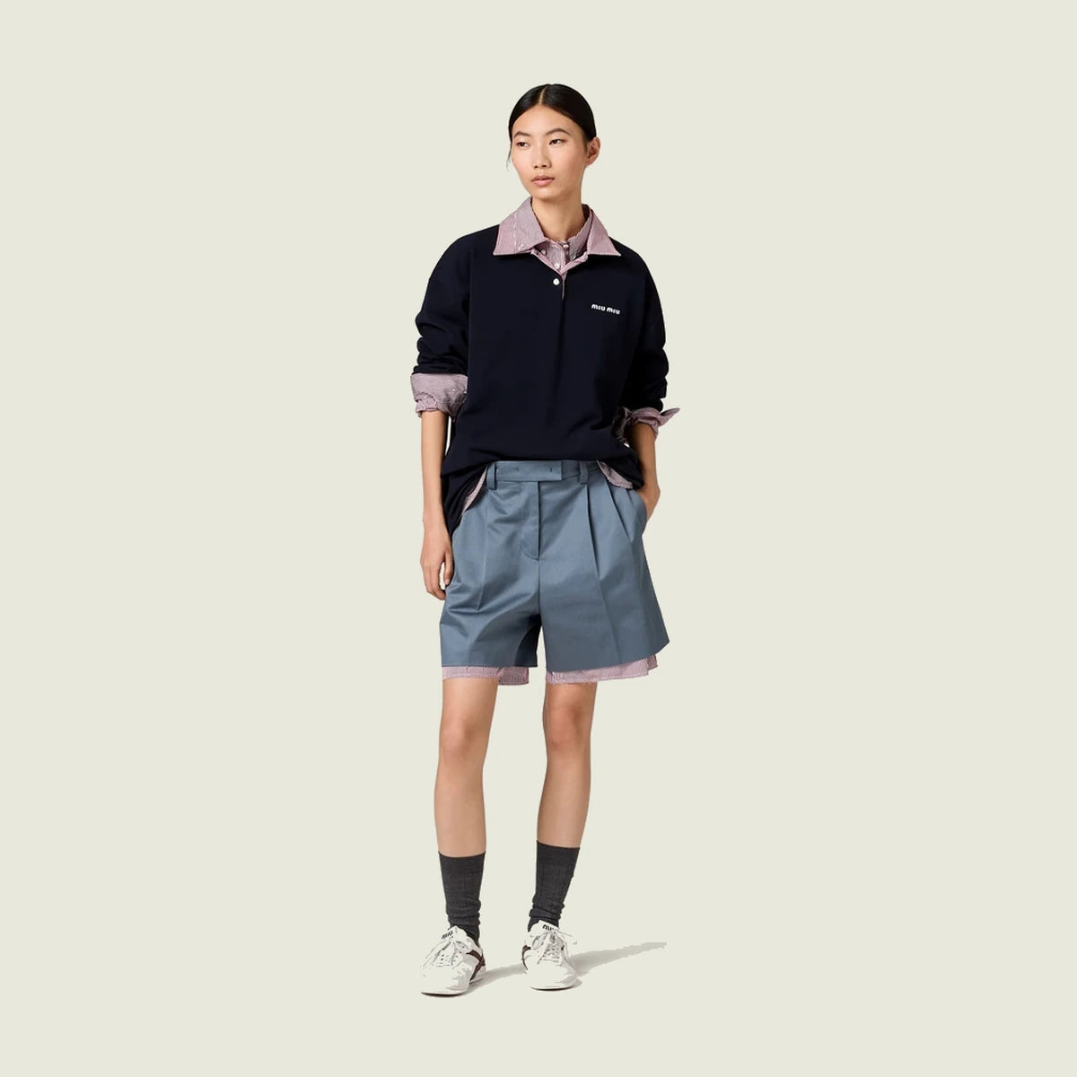 Cotton Piqué Polo Shirt — Navy