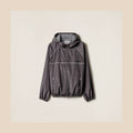 Technical Silk Zipper Blouson Jacket — Silver Gray