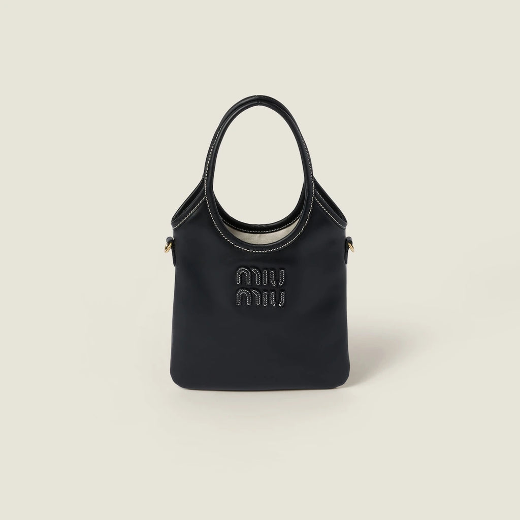 Ivy leather handbag - Black