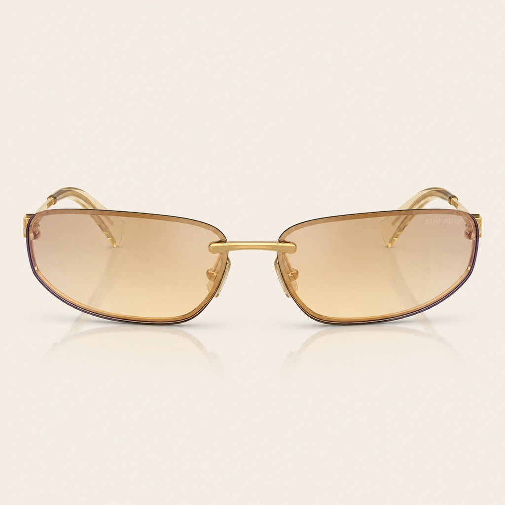 0MU A50S Oval Sunglasses Eyewear Yellow