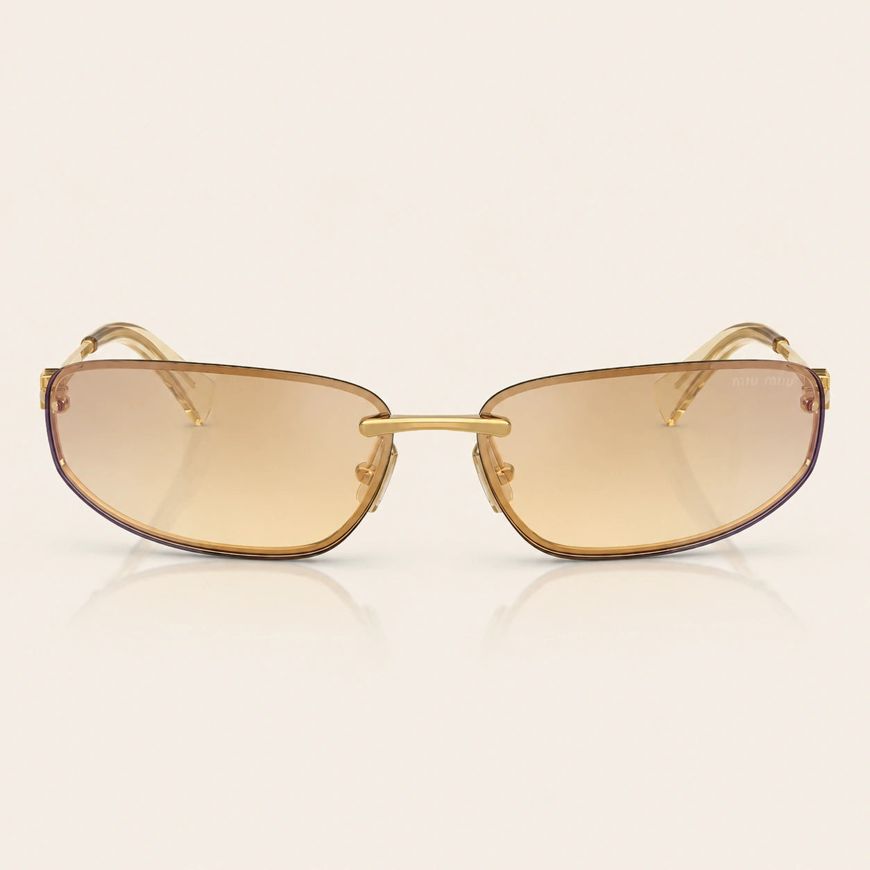 0MU A50S Oval Sunglasses Eyewear Yellow