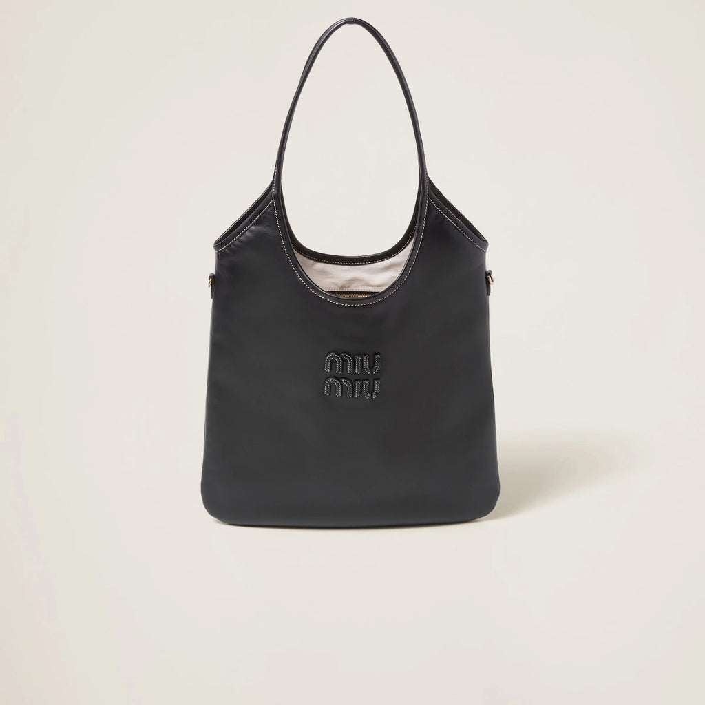 Ivy leather bag - Black