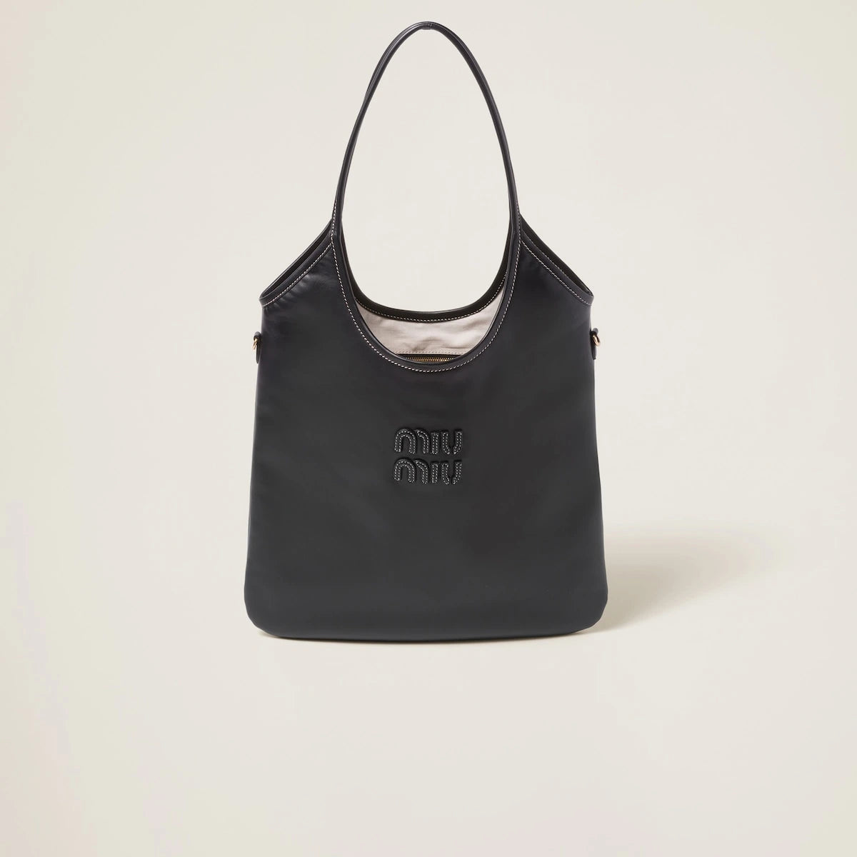 Ivy leather bag - Black