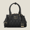 Arcadie small matelassé nappa leather handbag - Black
