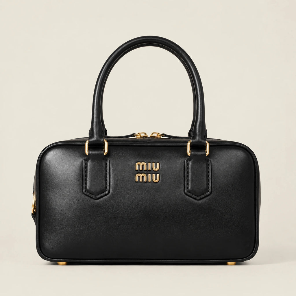 Arcadie smooth leather bag - Black