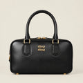 Arcadie smooth leather bag - Black