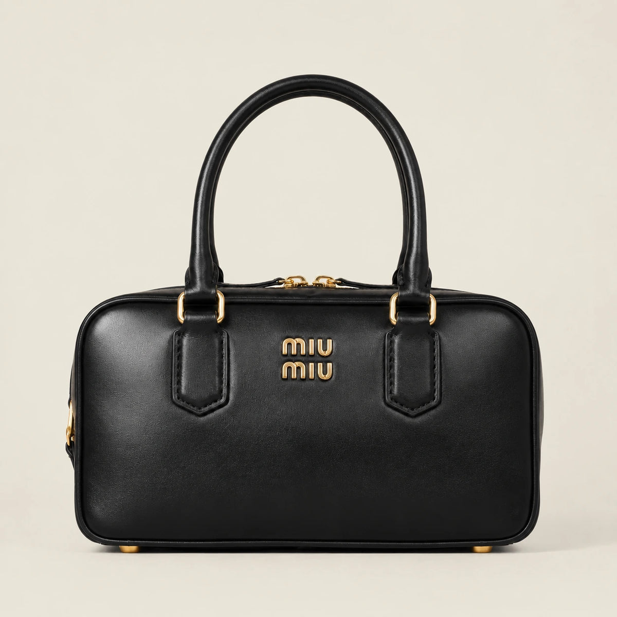 Arcadie smooth leather bag - Black