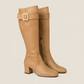 Nappa Leather Boots with Buckle
