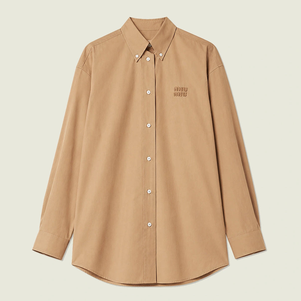 Logo-Applique Poplin Shirt
