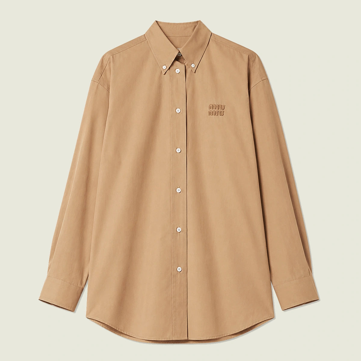 Logo-Applique Poplin Shirt