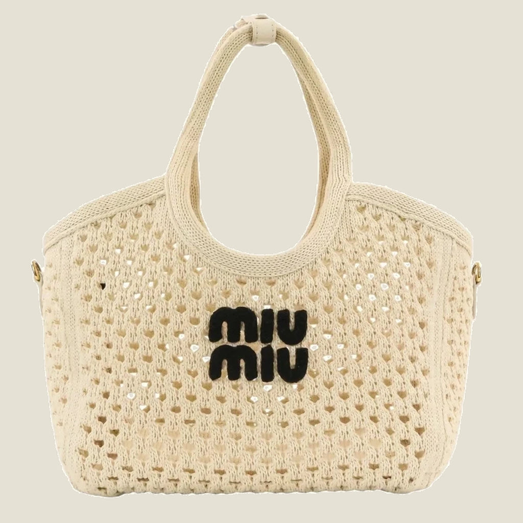 Ivy cotton tote bag -White
