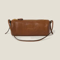 Nappa leather pouch-oak marron