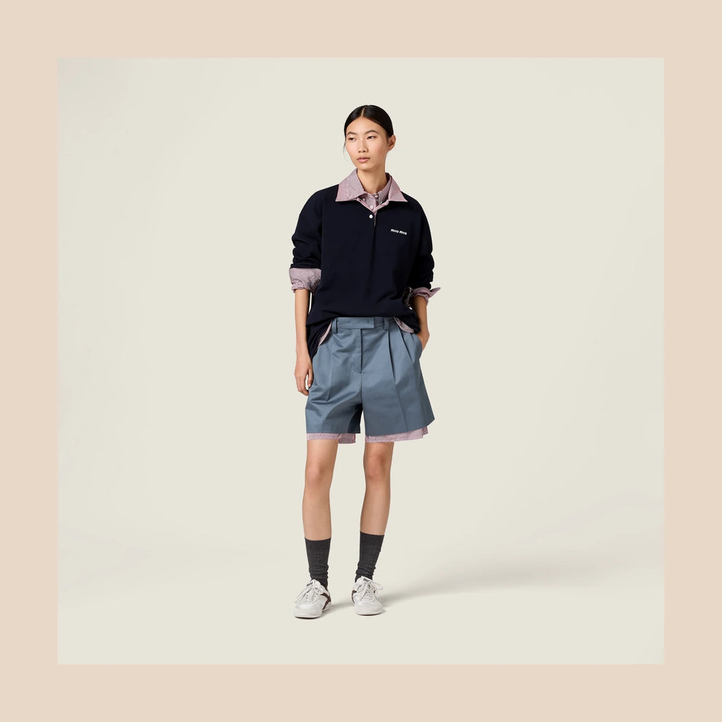 Cotton Piqué Polo Shirt — Navy