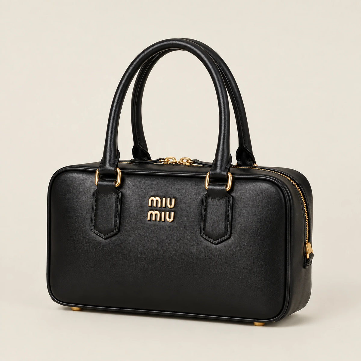 Arcadie smooth leather bag - Black
