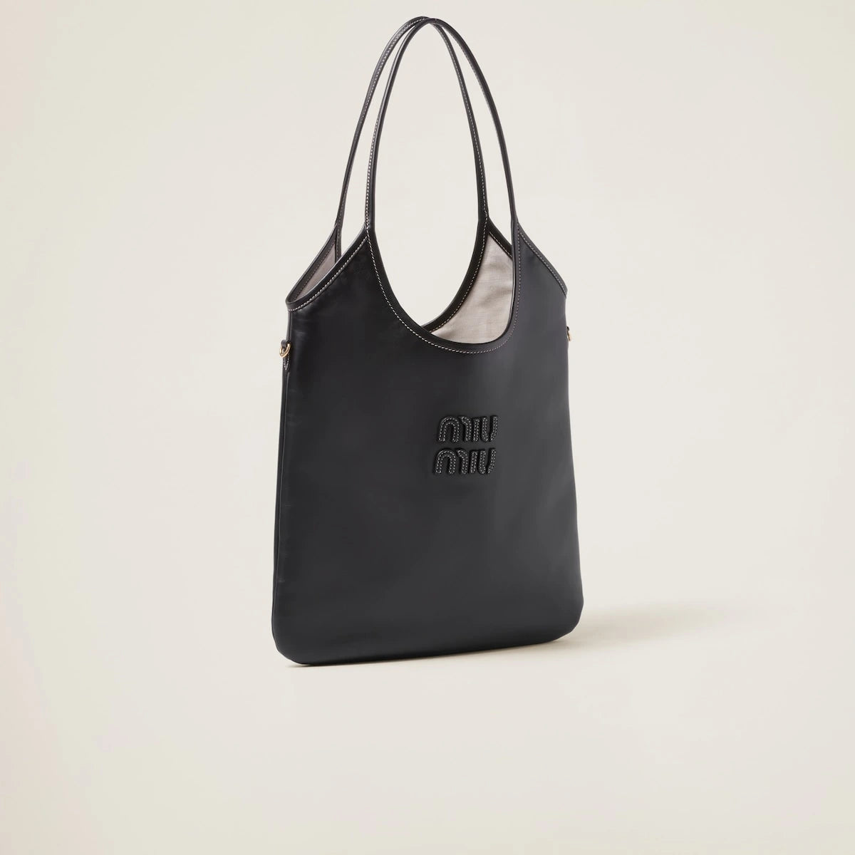 Ivy leather bag - Black