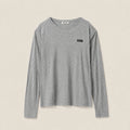 Long-Sleeved Ribbed Jersey T-Shirt