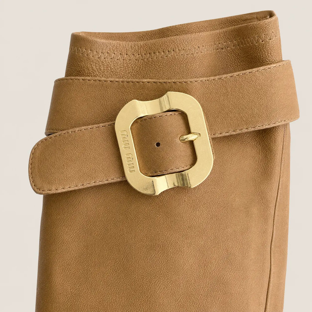 Nappa Leather Boots with Buckle