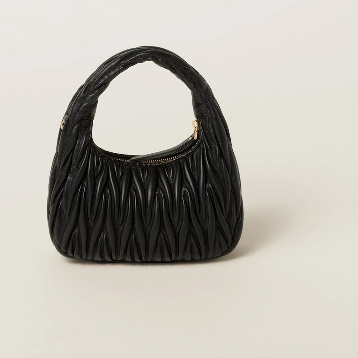 Wander Matelassé Nappa Leather Hobo Bag