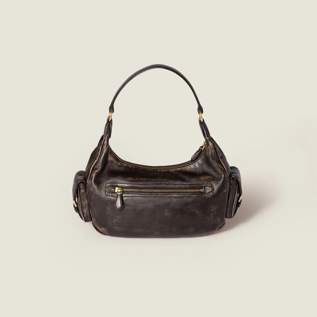 Pocket nappa leather bag - Coffee