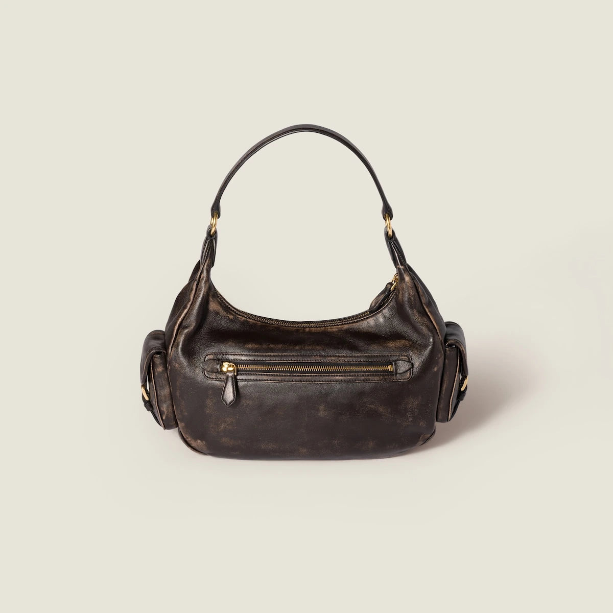 Pocket nappa leather bag - Coffee