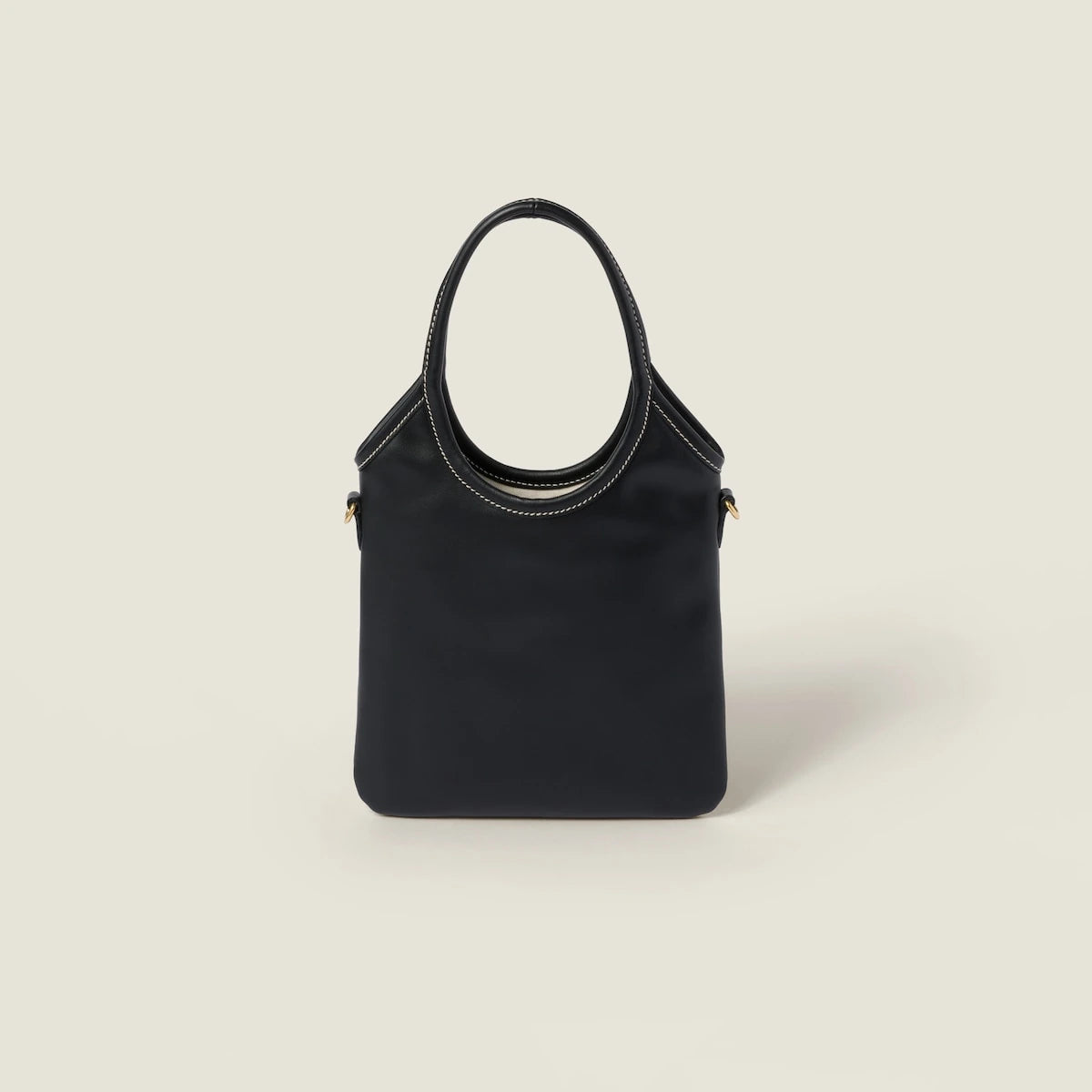 Ivy leather handbag - Black
