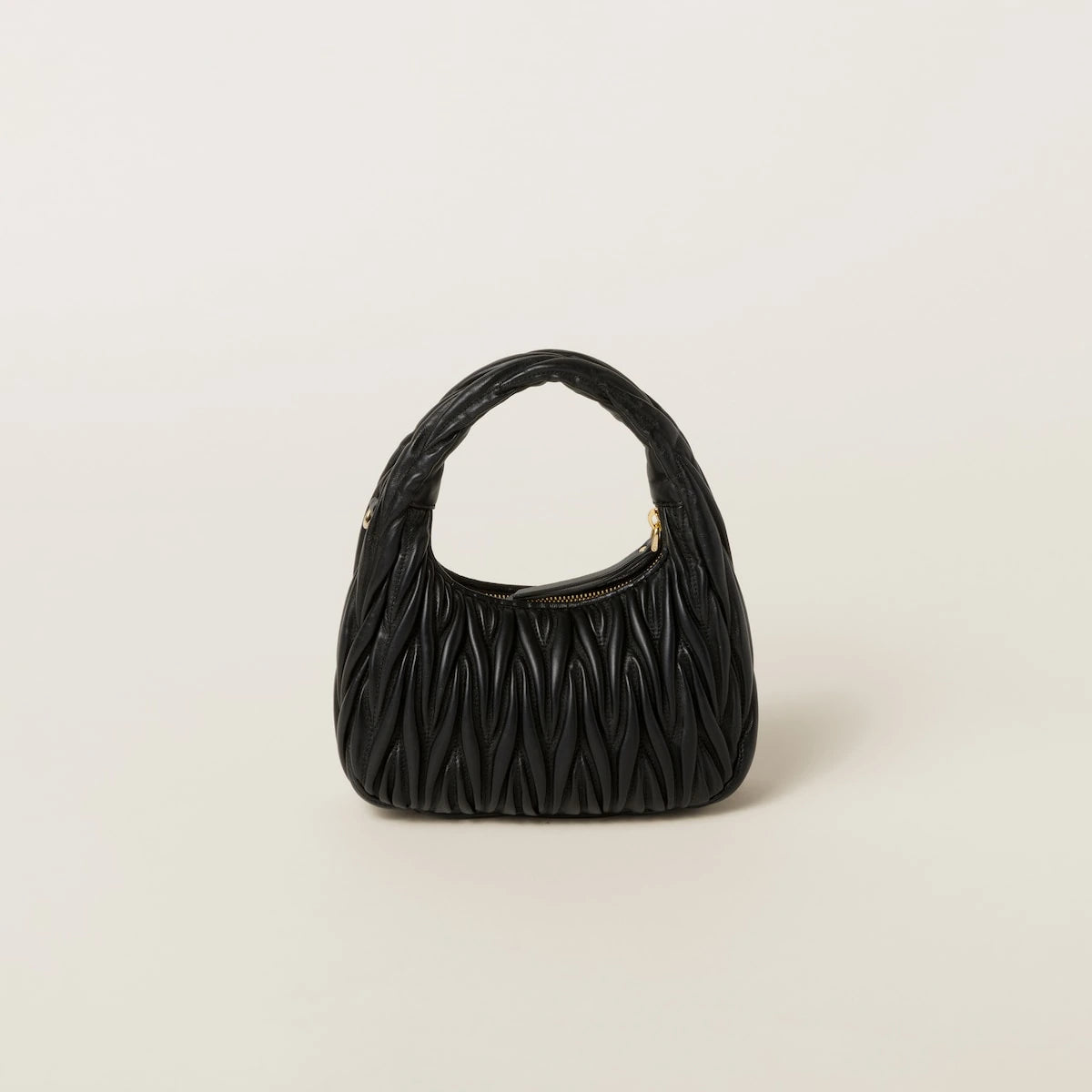 Wander Matelassé Hobo (Small) - Black