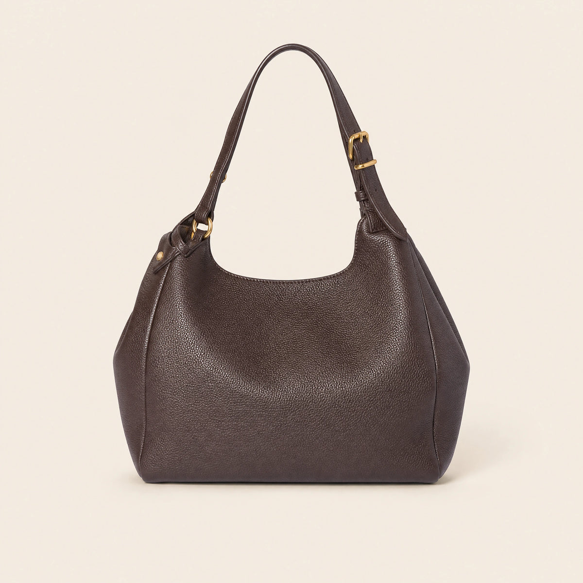 Leather shoulder bag / Phoenix handbag - Brown