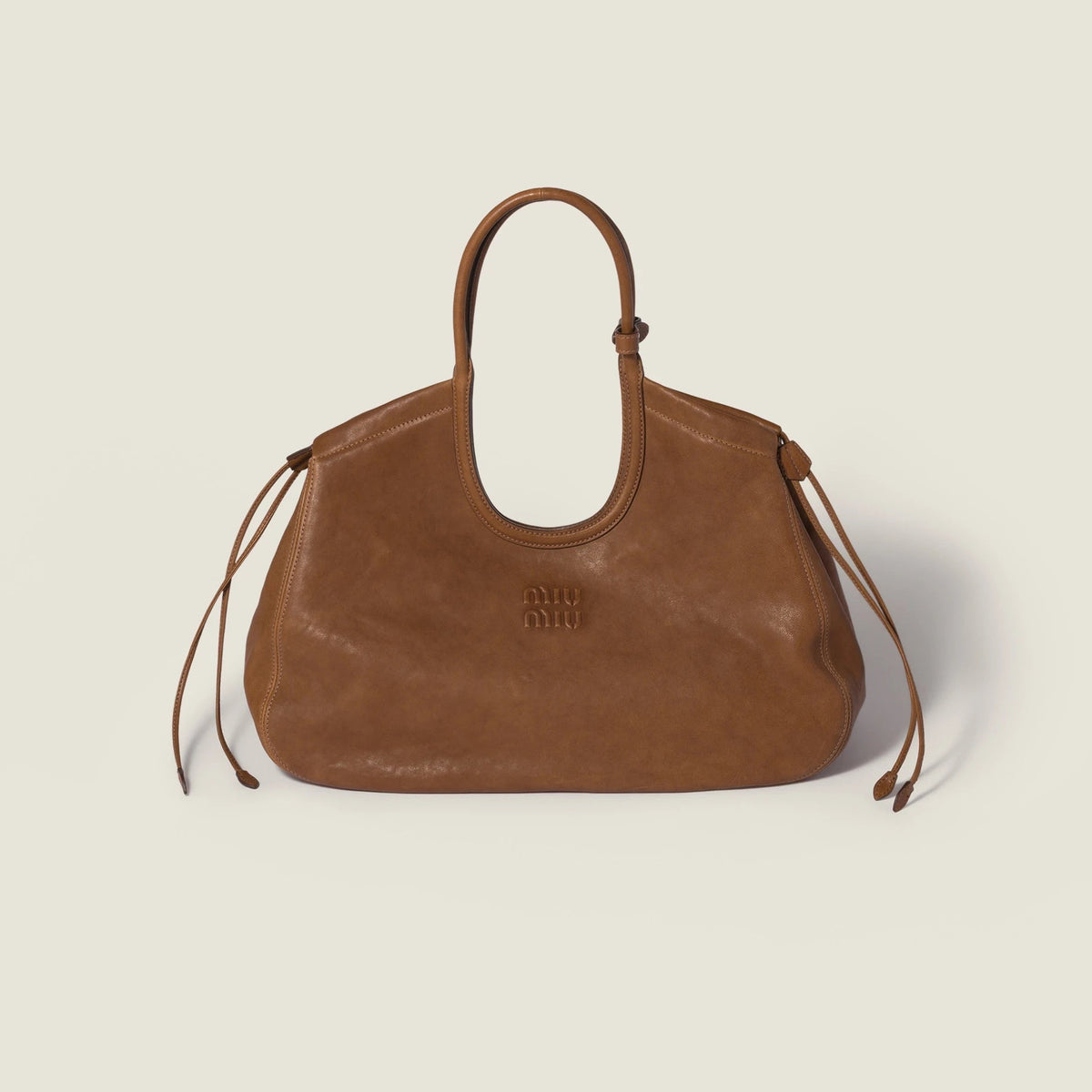 Ivy nappa leather shopping bag - Oak