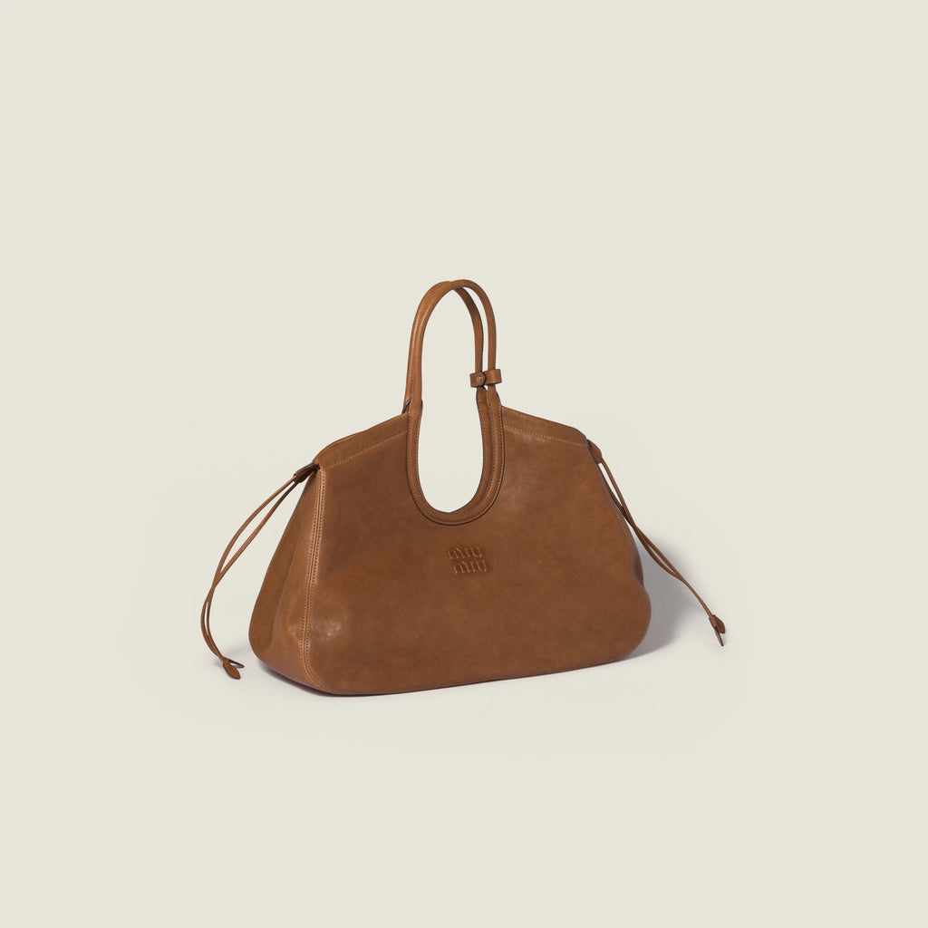 Ivy nappa leather shopping bag - Oak