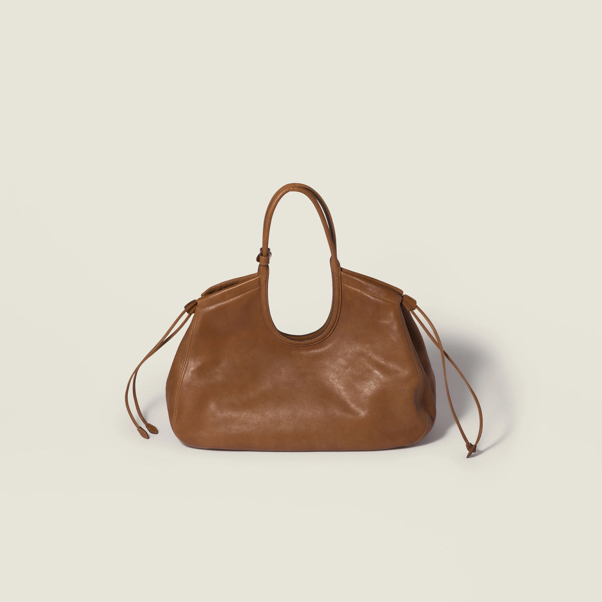 Ivy nappa leather shopping bag - Oak