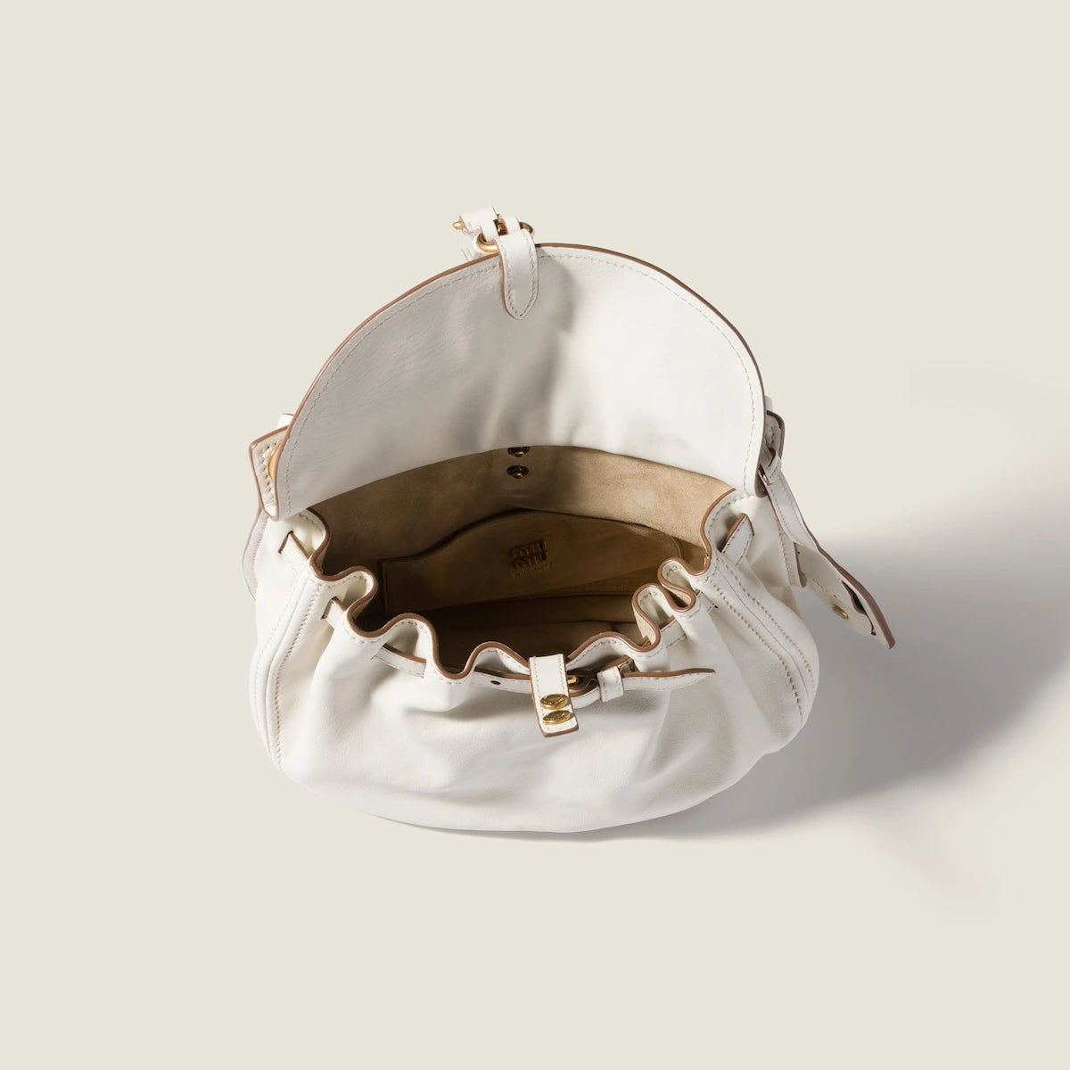 Rendez-vous nappa leather bag - Chalk White