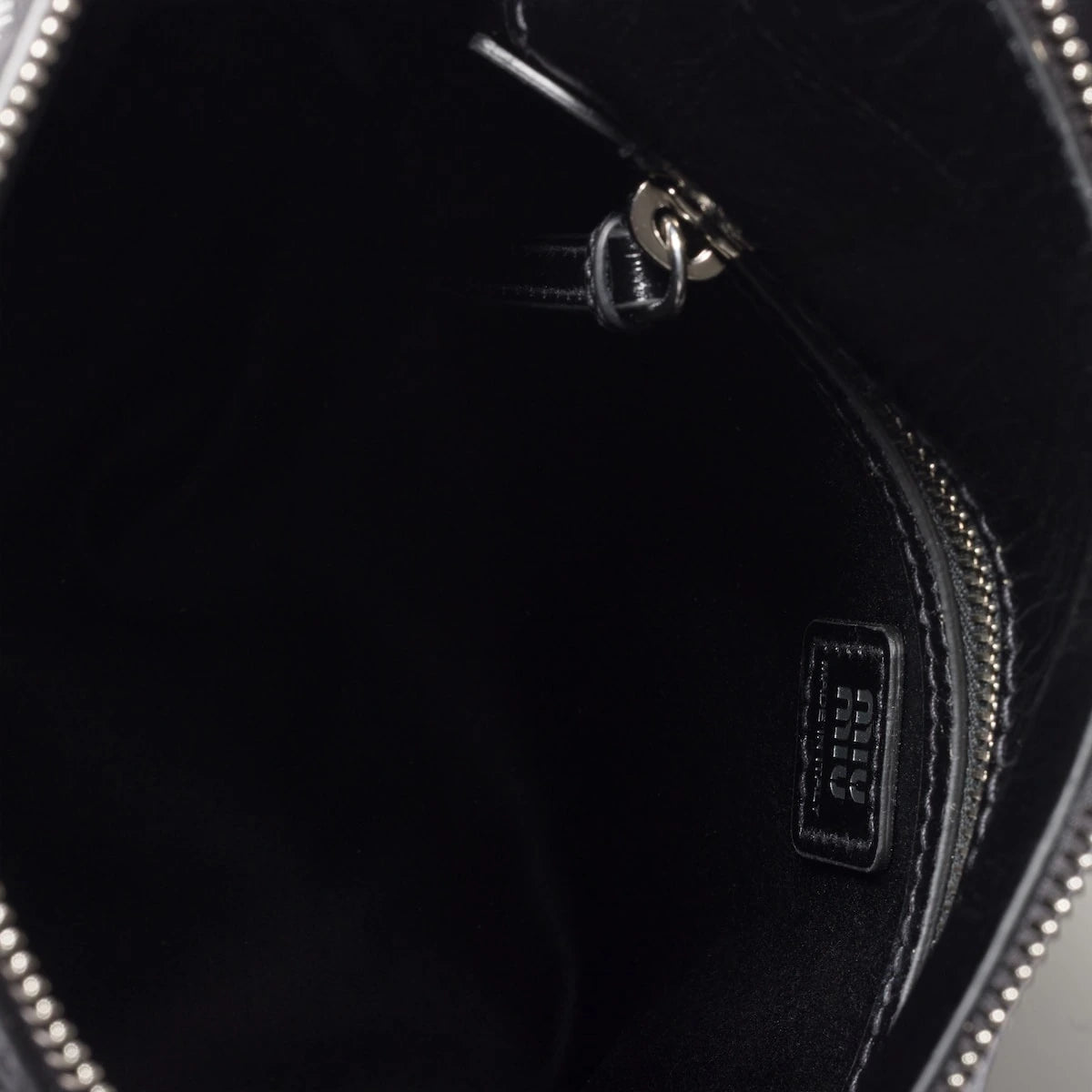 Shiny leather top-handle bag