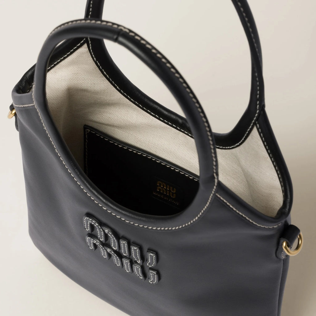Ivy leather handbag - Black