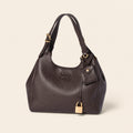 Leather shoulder bag / Phoenix handbag - Brown