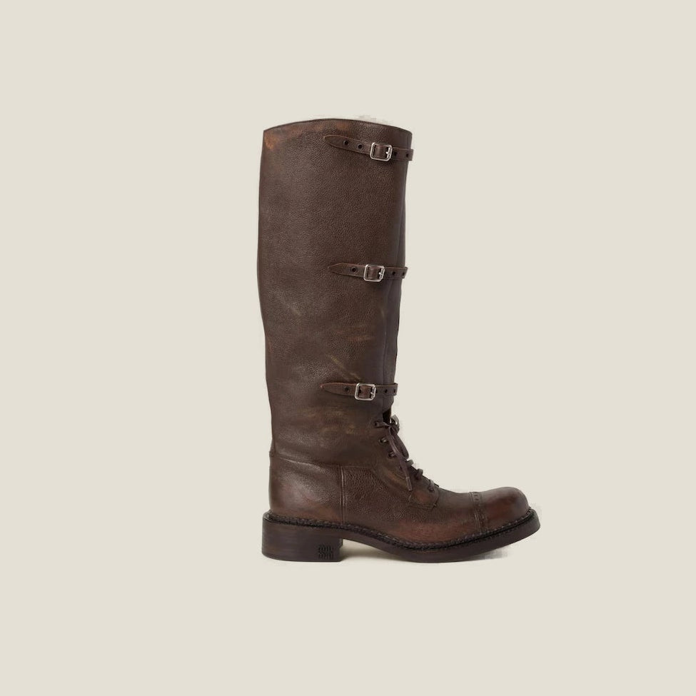 Cocoa Brown Leather Boots