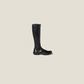 Black Stretch Nappa Leather Boots