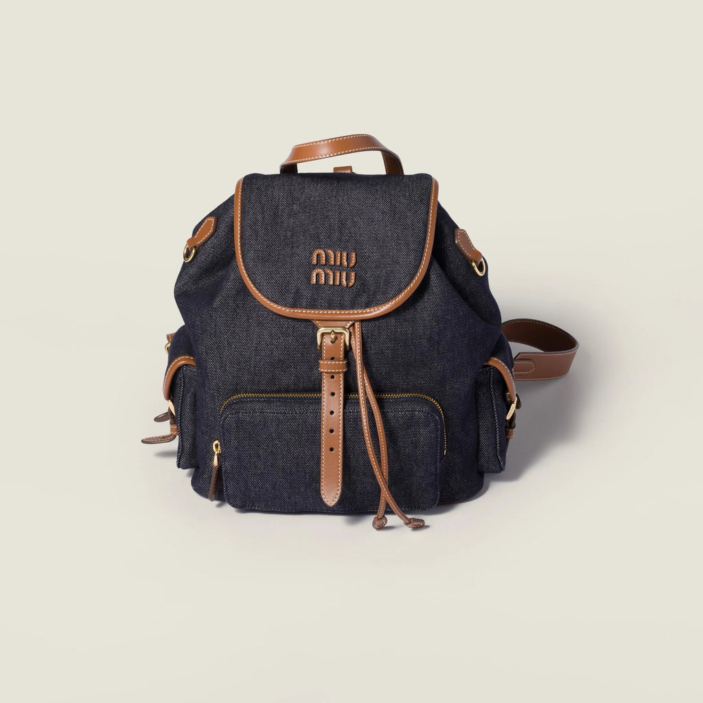 Denim backpack - Blue/Brandy
