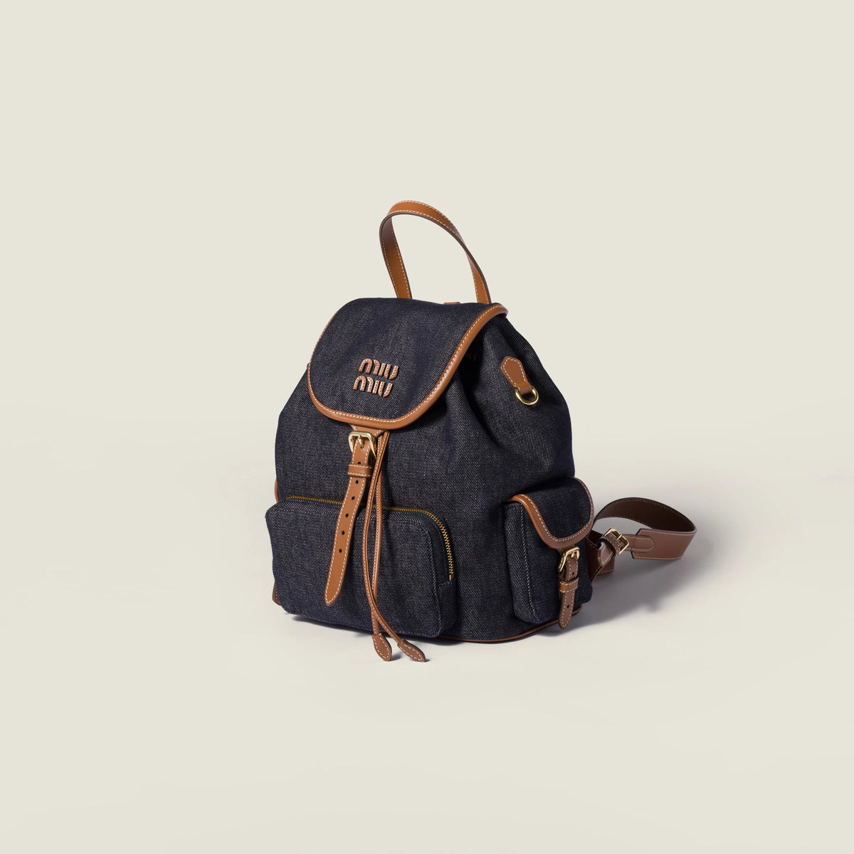 Denim backpack - Blue/Brandy