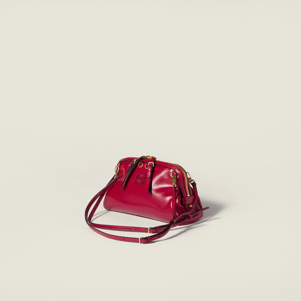 Caprice leather clutch - Ruby Red