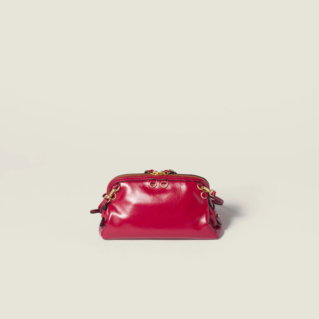 Caprice leather clutch - Ruby Red