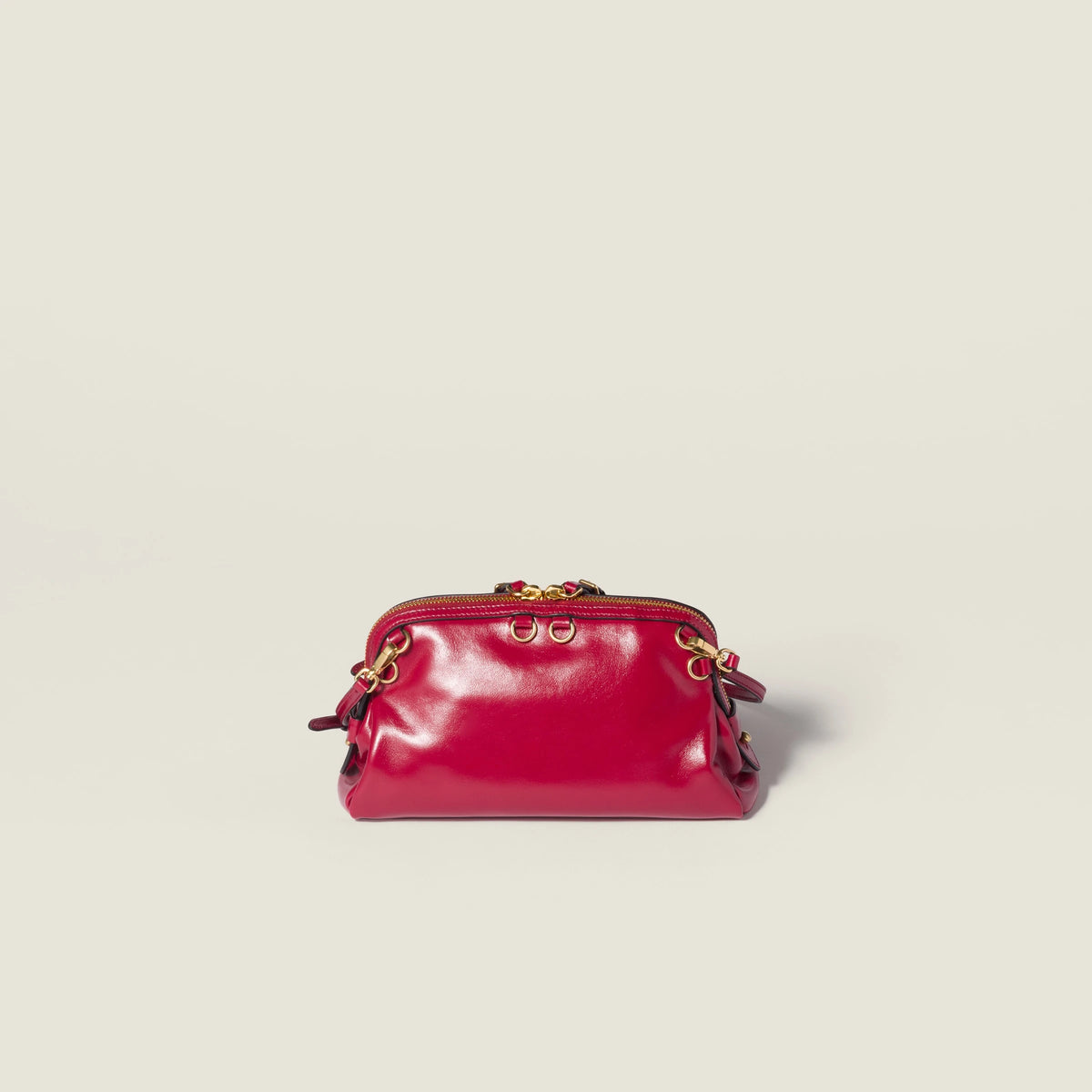 Caprice leather clutch - Ruby Red