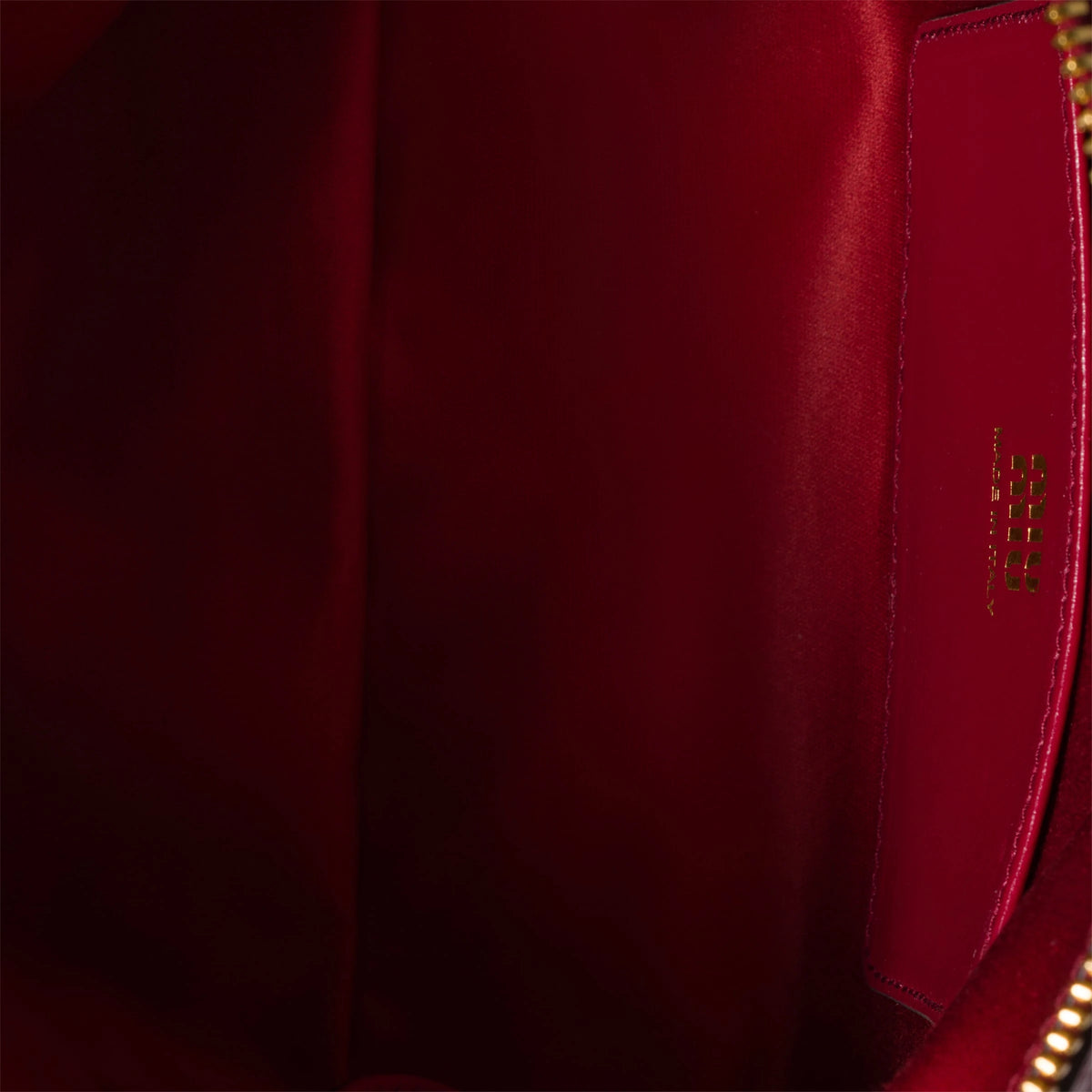 Caprice leather clutch - Ruby Red