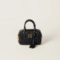 Arcadie matelassé nappa leather bag - Black