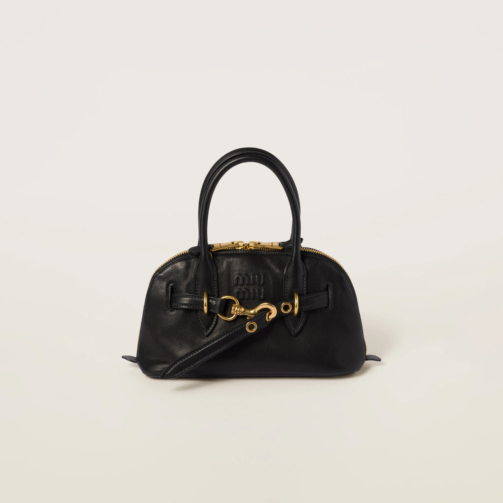 Aventure nappa leather top-handle bag - Black