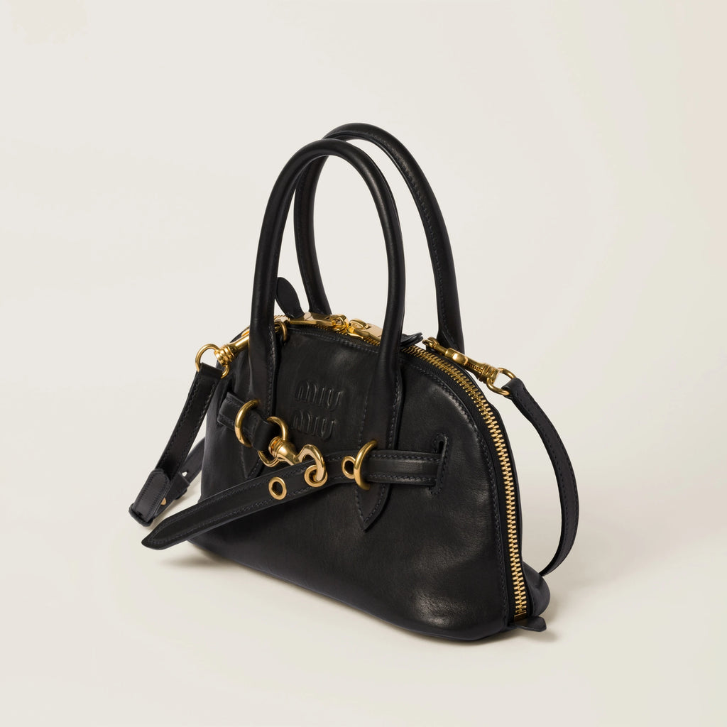 Aventure nappa leather top-handle bag - Black