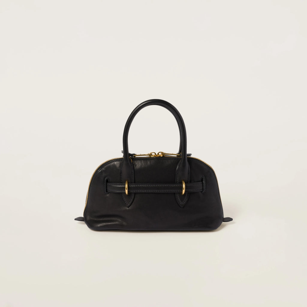 Aventure nappa leather top-handle bag - Black