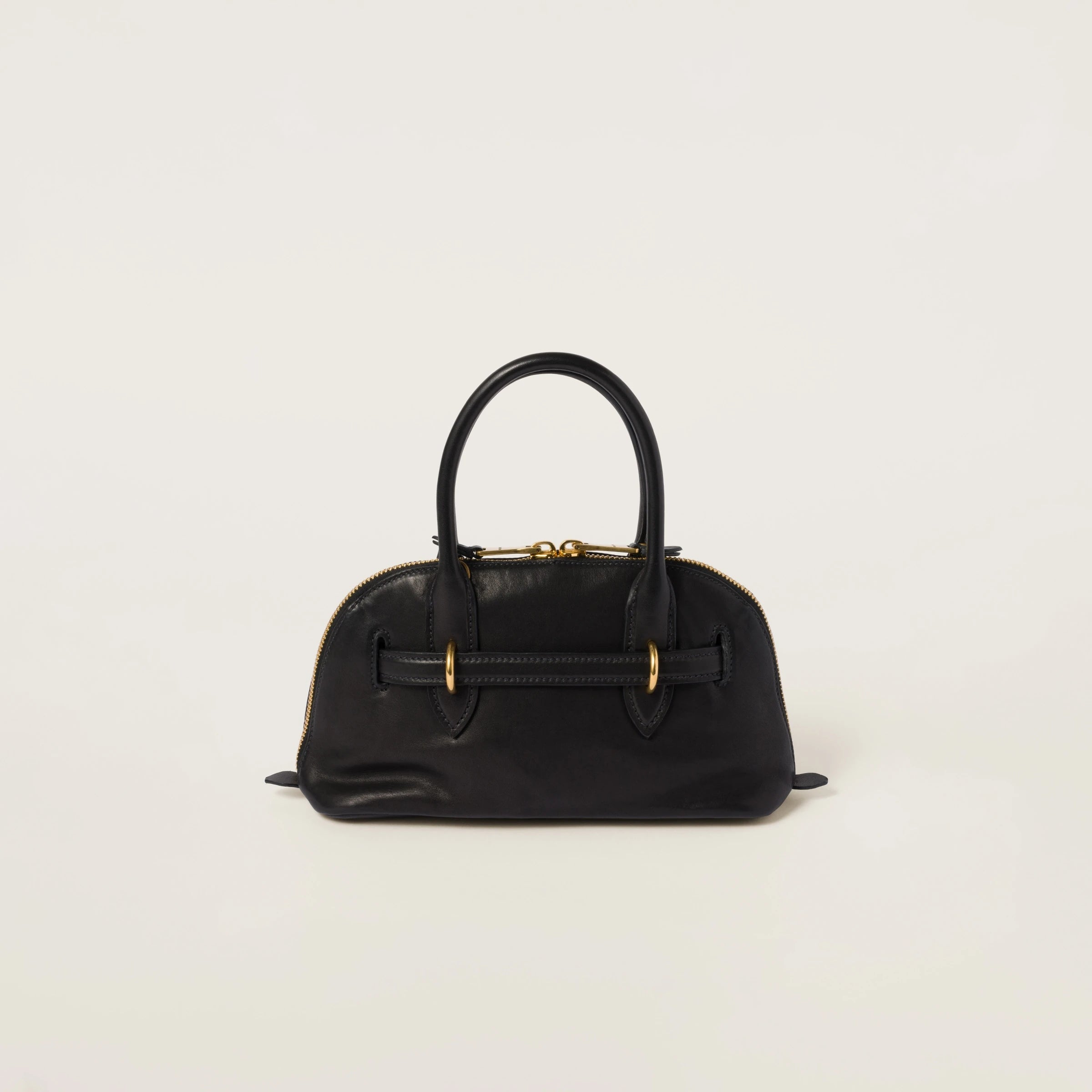 Aventure nappa leather top-handle bag - Black