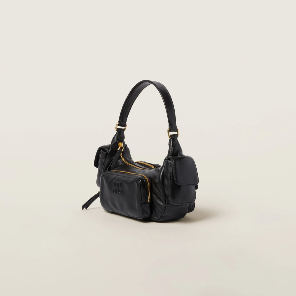 Pocket nappa leather bag - Black