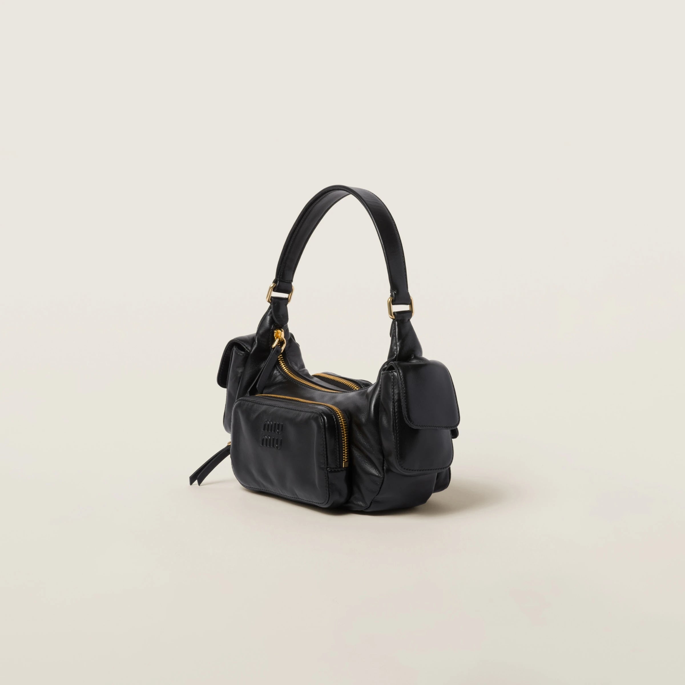 Pocket nappa leather bag - Black