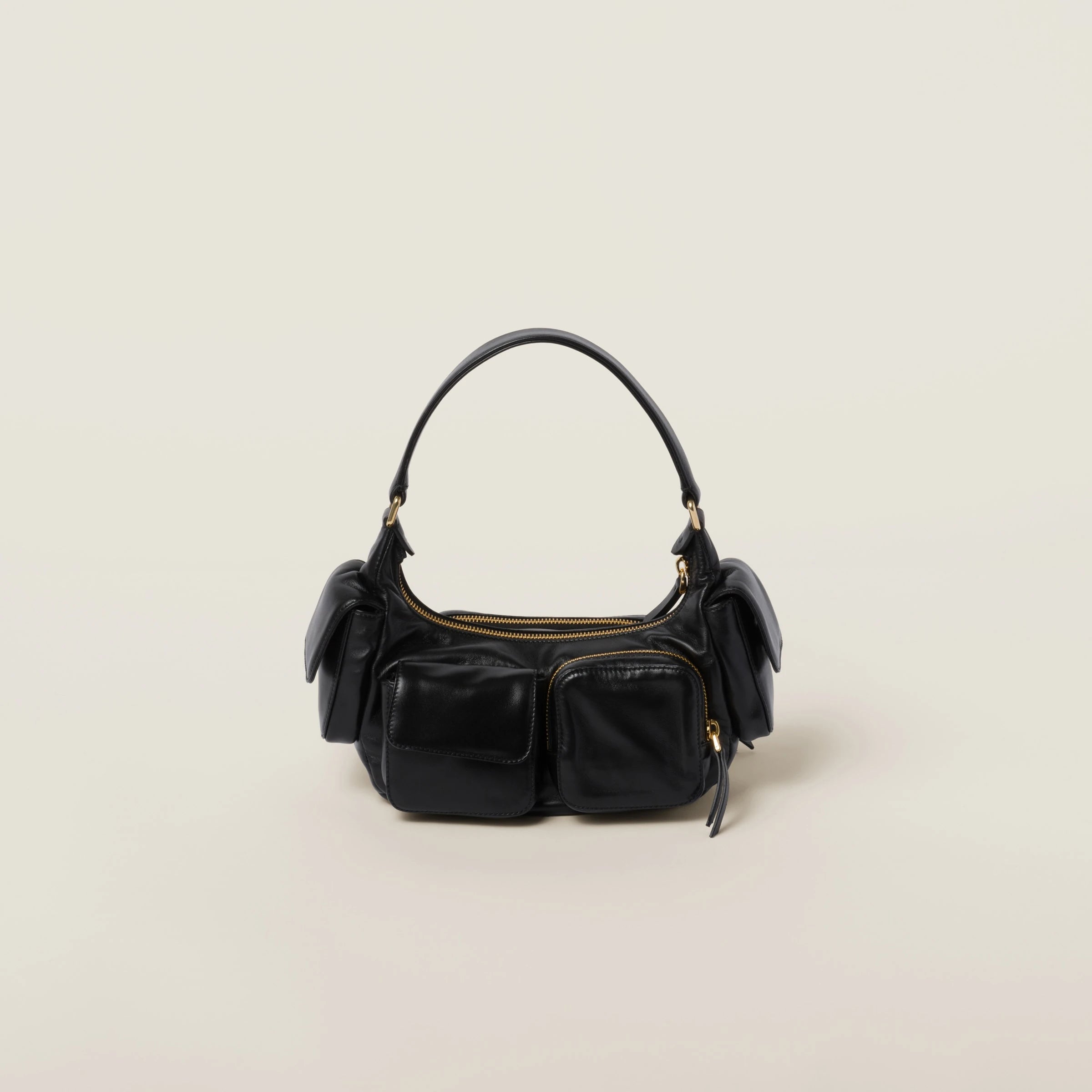 Pocket nappa leather bag - Black